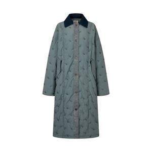 [톰보이]코듀로이카라 경량 롱 퀼팅 다운점퍼 9104414926