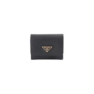 프라다 사피아노 가죽 반지갑 블랙 여성 1MH043 QHH F0002