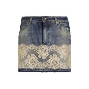 돌체앤가바나 레이스 패널 미니 스커트 F4C6NDG8OB4
