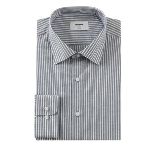 [레노마(셔츠)][레노마]린넨혼방투톤스트라이프긴소매일반핏ROSSG0-033NY