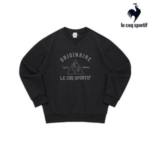 [르꼬끄] 유니 빅 그래픽 루즈핏 맨투맨 QR123LFS21_BLK