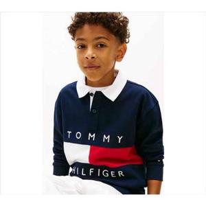 [타미힐피거칠드런] 헤리티지 플래그 폴로 티셔츠 T42G0KKT410BT1