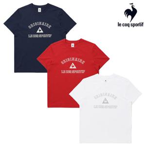 [르꼬끄] 남녀공용 레터 그래픽 르프레쉬 반팔티 QR123LRS22