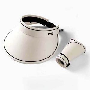 햇빛가리개 돌돌이 썬캡 모자 베이지 창넓은 가리개