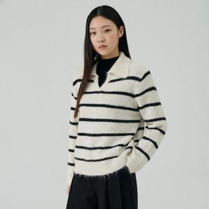 [코인코즈][정가59,000원]스트라이프 카라 니트_CD5WP657