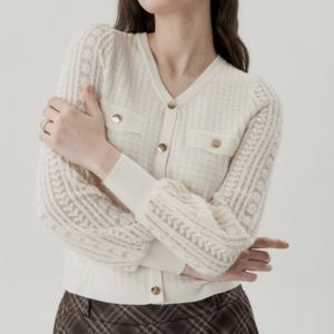 [코인코즈][정가129,000원]코인코즈 레이스패치 니트 _DZ4WP069