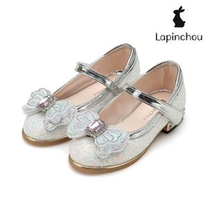 [트래드후스 - 라팡슈] 라팡슈 비쥬 주얼 버터플라이 메리제인 글리터 화이트 LPHMK2K3WT