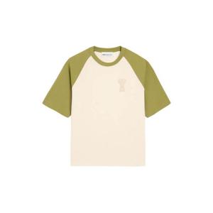 AMI Paris 아미 드 꾀흐 크로셰 패치 티셔츠 E26UTS379726