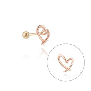 [로이드] 라인 하트 14K 피어싱 LPFP3008G