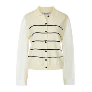 [포커스]셔츠 배색 스트라이프 카라 니트 PBVFF6S1KT2041