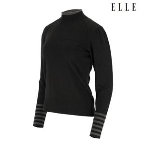 엘르골프 세이브존01 여성 퍼프숄더 컬러팁 목크넥 스웨터 6J63452 199