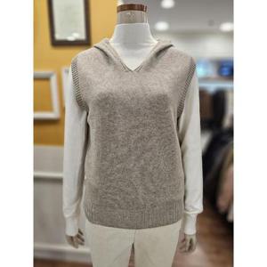 BCBG 세이브존01 비바 홀가 후드 베스트 니트 B5D9K571A