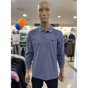 크로커다일 세이브존05 피케 조직 자가드 제천 카라 티셔츠 네이비 CDAABTP 1702