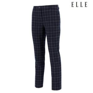 엘르골프 세이브존01 여성 체크 밑단 트임 일자팬츠 6J81603 820