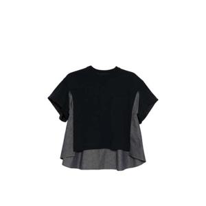 사카이 절개선 디테일 코튼 티셔츠 2608348