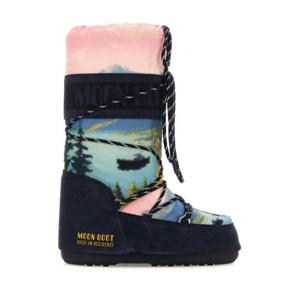 문부츠 여성 멀티컬러 Icon 스웨이드 프린티드 스노우 부츠 1403090 F016