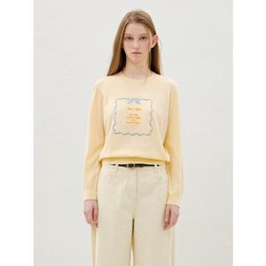 (올리브데올리브)OK6SP1720 노방 자수 패치 라운드 풀오버