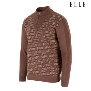 엘르골프 세이브존01 남성 레이어드형 반집업 스웨터 6J53401 600