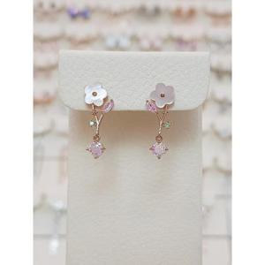 볼라레 세이브존01 볼카누스 자개 꽃 드롭 귀걸이 spe933