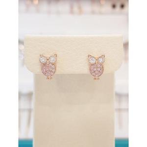 볼라레 세이브존01 부엉이 큐빅 은침 이어링 미니 spe778