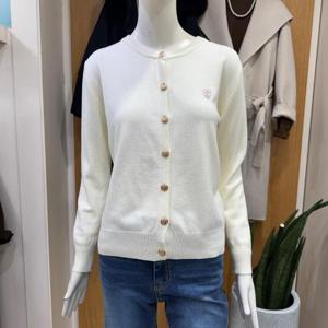 클리지 DP01 플라워 자수 라운드 넥 가디건 CQ2WKC07