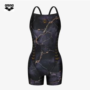 아레나 지오볼트  A6SL1CE07 BLK (주머니백 증정) 여성선수 3부반신 드롭백 실내수영복