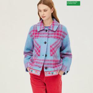 베네통 웬디 포켓 체크 점퍼 BAJP03411