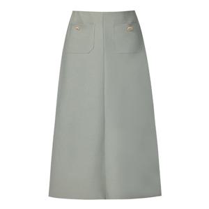 [포커스]투 포켓 H라인 밴딩 롱 스커트 PBINF6S1SK8111