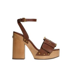 돌체앤가바나 버클 스터드 레더 샌들 CZ0332AY960