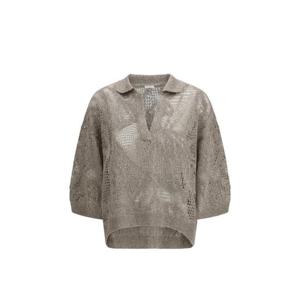 Brunello Cucinelli 대즐링 워터 롤리 니트 탑 MDT771005