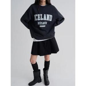 (356141CM2R) [에잇세컨즈] 심플 레터링 스웨트셔츠  네이비