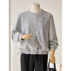 [커스텀에이블]플라워 레이스 포인트 맨투맨_T2602TS012A