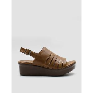 [지쎄]천연가죽 국내수제화 크루아상 통굽 웨지 샌들 GIS-45241