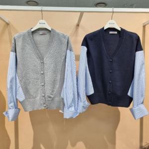 라티움 HC34 봄 남방배색 루즈핏 니트가디건 T2613cd16