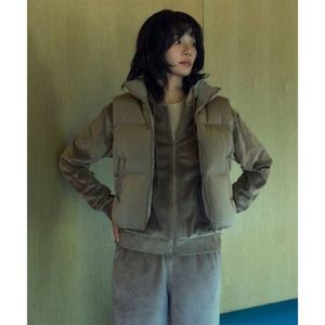 스노우피크 SNOWPEAK APPAREL 벨벳 여성 후드 집업 (S24WWFFJ75) Tan Gray S24WWFFJ75TG 338260