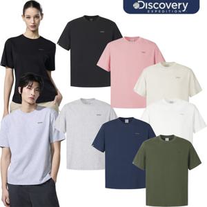 디스커버리 26년 여름 신상 남여/공용 유니 프레시벤트 세미오버핏 스몰로고 반팔티셔츠 (DXRS75063)