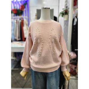 밸리걸 세이브존01 진주 포인트 라운드 니트 498600-1