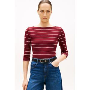 [타미힐피거종합관] 여성 슬림 보트넥 스트라이프 티셔츠 T22G1TTO050WT3 0E3