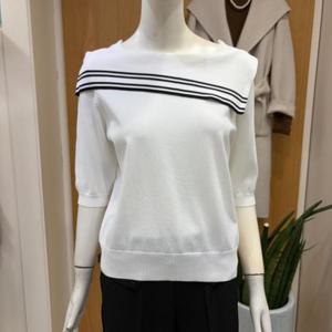 클리지 DP01 세 일러 카라 반팔 니트 CQ2WKT14