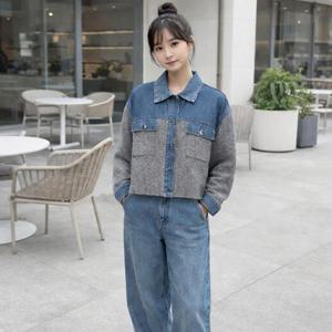 부루앤쥬디 HC05 데님패치스냅가디건 BBRKCD103B(B)