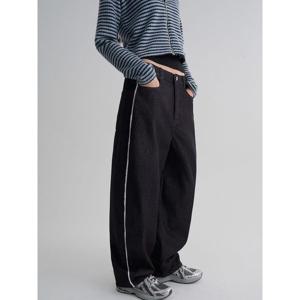 (356221SM2R) [에잇세컨즈] 레이스 트리밍 데님 팬츠  네이비