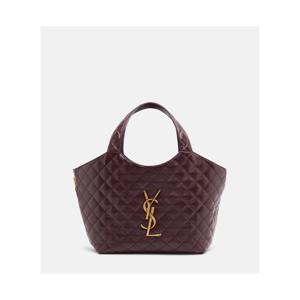 생로랑 Icare 미디엄 퀼팅 레더 토트 백 P01159758