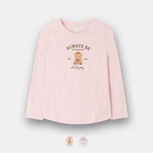 [지오다노 주니어]03394614 여 슬림 프린트 긴팔티