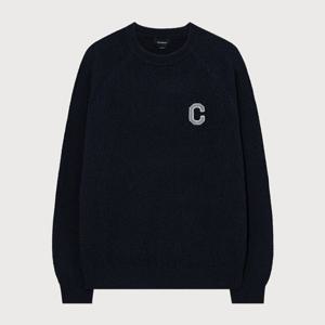 [커버낫]커버낫 미들 C로고 니트 다크 네이비 CO2503KT01DN