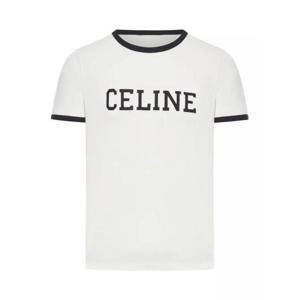 25SS 셀린느 반팔 티셔츠 RX02R507Z01QF WASHED WHITE BLACK DOM