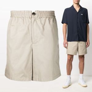 아미 남성 코튼 개버딘 웨이스트 버뮤다 밴딩 반바지 베이지 E21HT300 288 250
