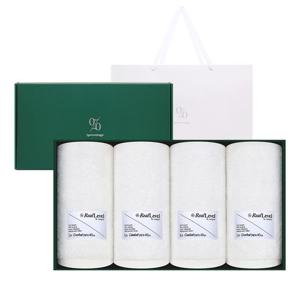[송월타올]1퍼센테이지 밀크폼 210g 40수 타올 4P 선물세트