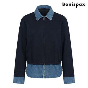 [보니스팍스(여성의류)]데님 포인트 투웨이 집업 자켓 (XQ1JK009L0)