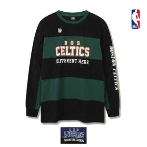 [엔비에이]남녀공용 레터링 컬러블럭 롱 슬리브티셔츠 쭉티 N261TS021P