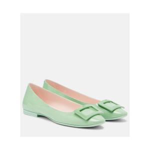 로저비비에 Gommettine 페이턴트 레더 발레리나 플랫 P01140898